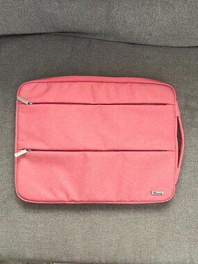 Voova 16" Pink Laptop Sleeve Case with Handle & Pockets